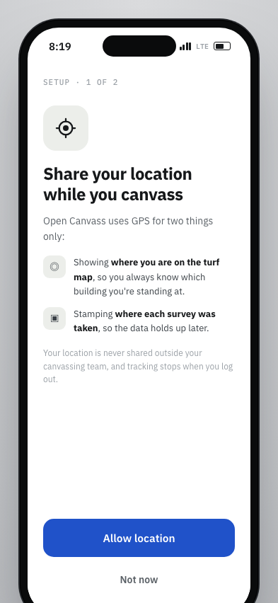 JJ prototype location permission explainer