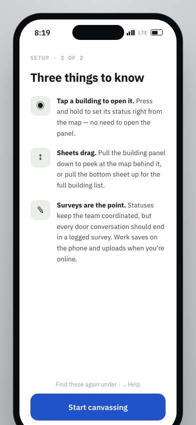 JJ prototype setup tips overlay
