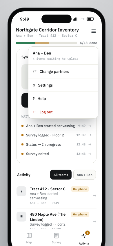 July 3 prototype top-right menu