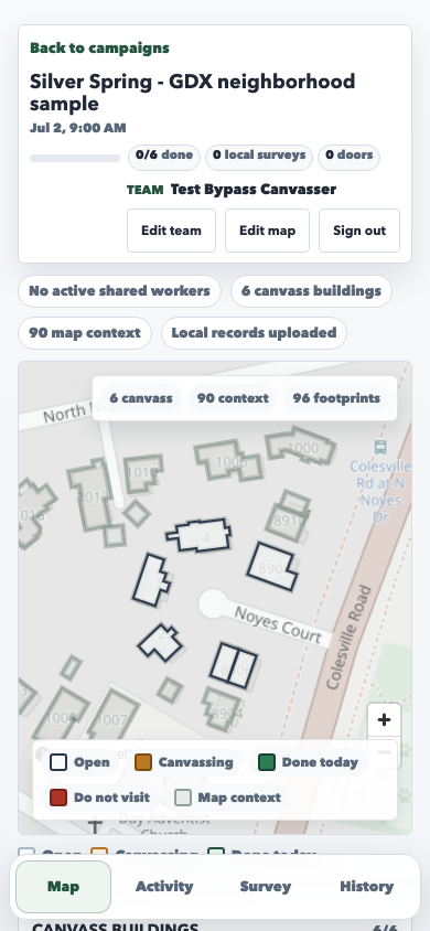Current field PWA building list filter chips